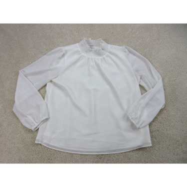 J.Crew J Crew Shirt Womens Medium White Long Sleev