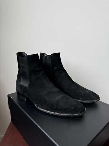 Saint Laurent Paris Black Suede Soho Boots