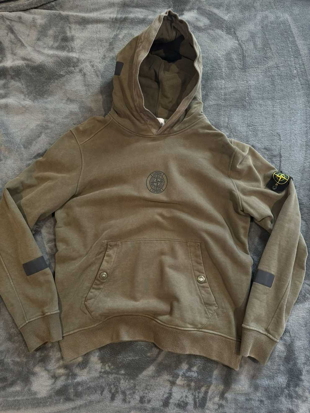 Stone Island × Supreme Supreme stone island hoodie - image 1