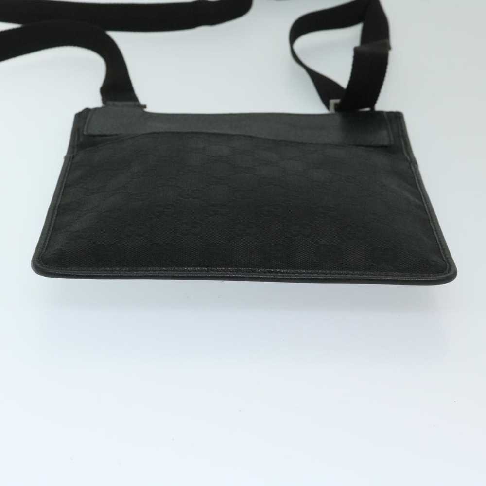 Gucci GUCCI GG Canvas Shoulder Bag Black 27639 Au… - image 5