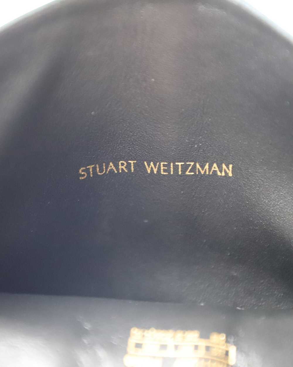 Stuart Weitzman Crocodile-Embossed Black Leather … - image 9