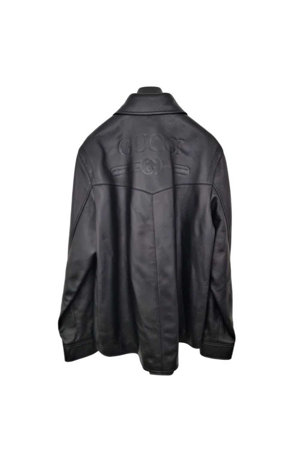 Gucci Gucci Leather Logo Jacket $3500 retail - image 2