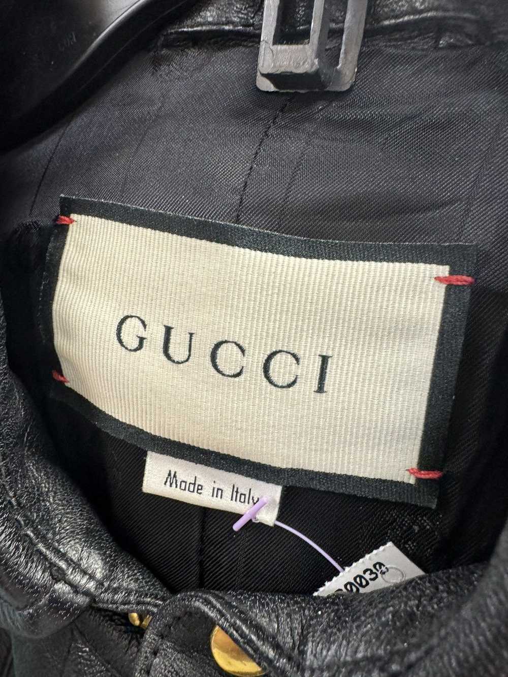 Gucci Gucci Leather Logo Jacket $3500 retail - image 4