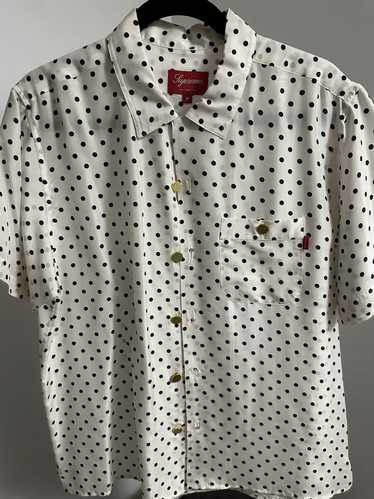 Supreme Supreme White Microdot Silk Button Down