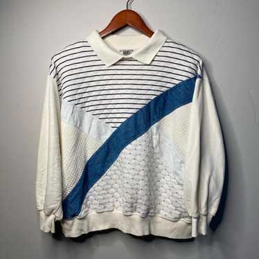 Vintage Vintage White And Blue Sweatshirt