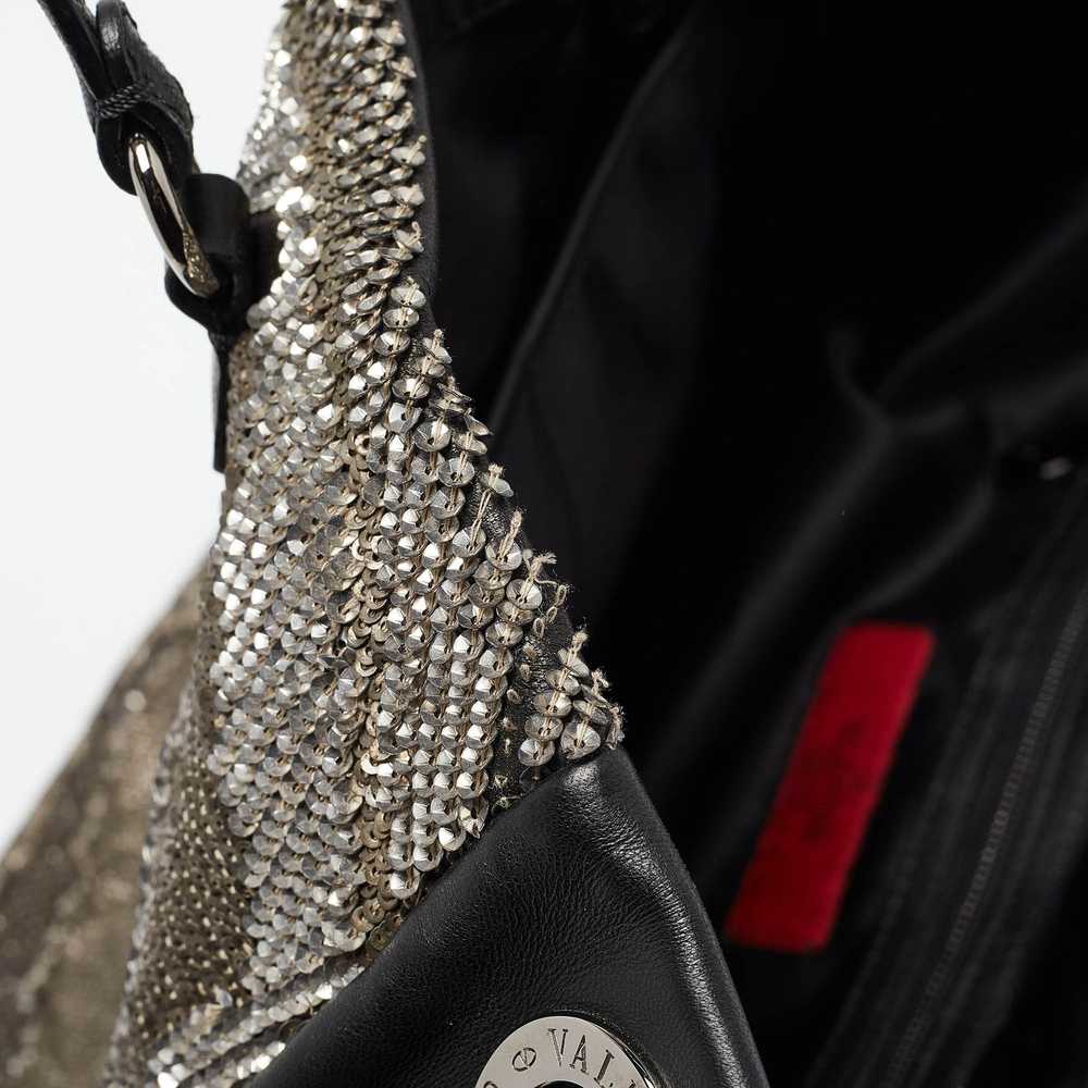 Valentino VALENTINO Black/Metallic Leather Sequin… - image 5