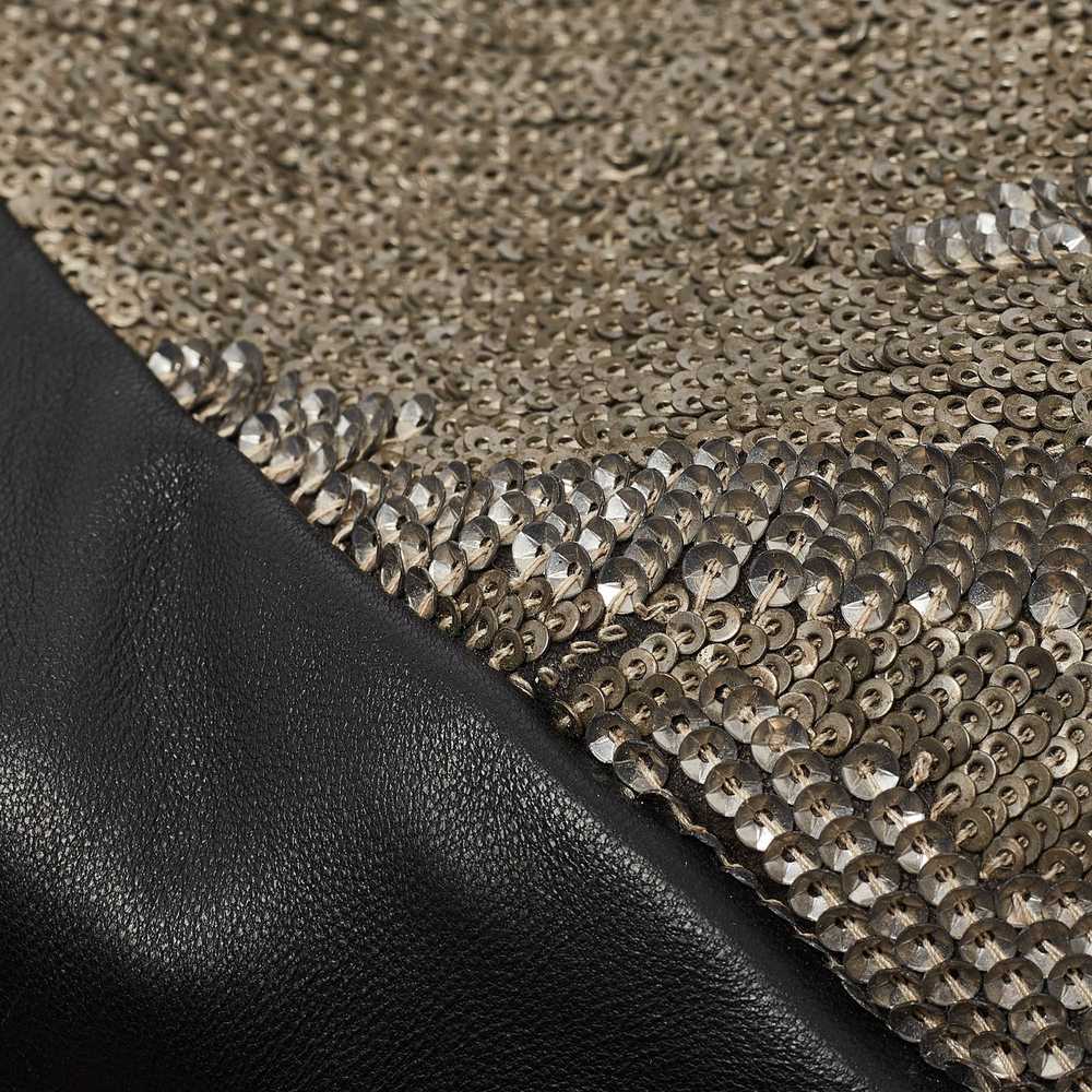 Valentino VALENTINO Black/Metallic Leather Sequin… - image 6