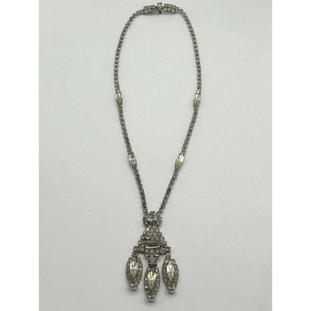 Vintage Vintage glass rhinestone collar necklace - image 2