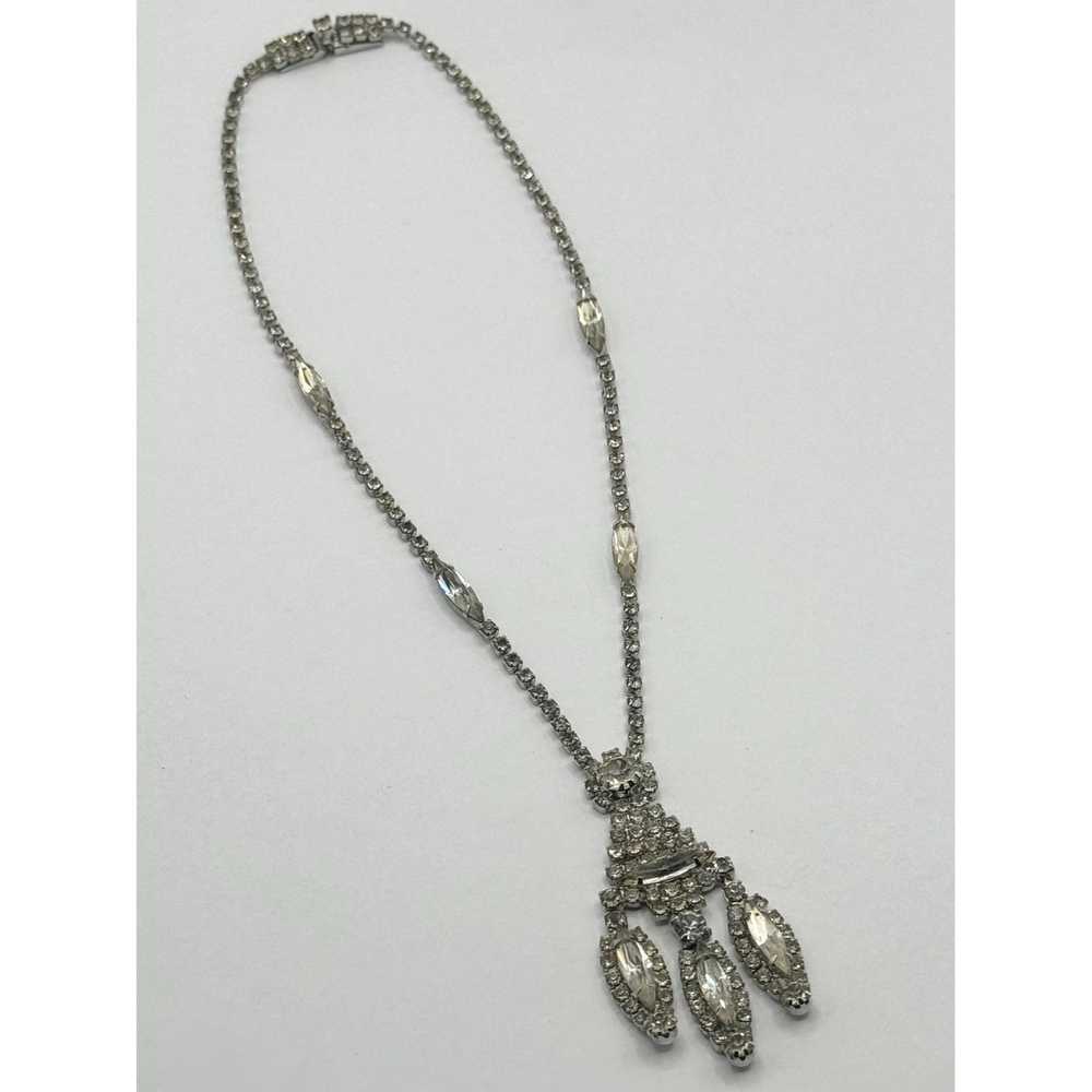 Vintage Vintage glass rhinestone collar necklace - image 5