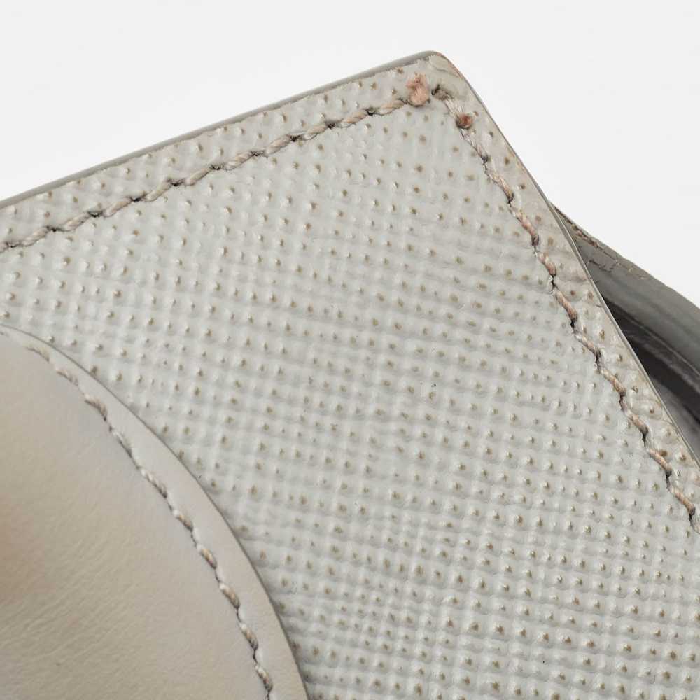 Prada PRADA Grey Saffiano Cuir Leather Monochrome… - image 8