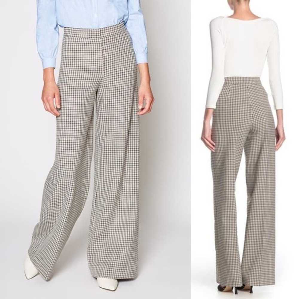 Joie Joie Jeslyn Beige Plaid High Waist Trousers … - image 1