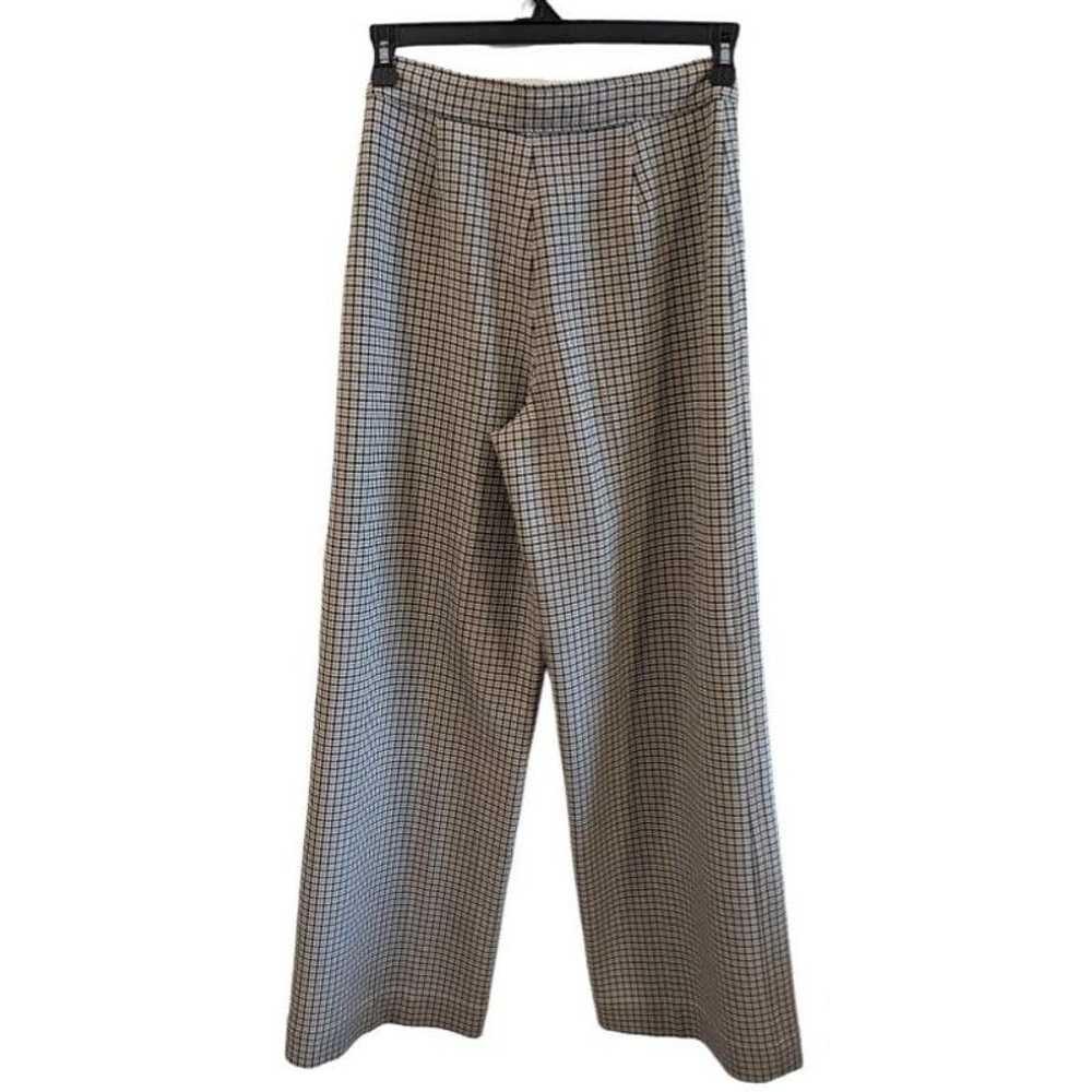 Joie Joie Jeslyn Beige Plaid High Waist Trousers … - image 3