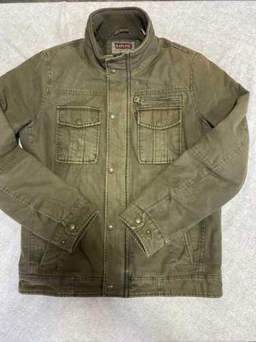 Levi's Levis Jacket Mens Small Green Military Canv