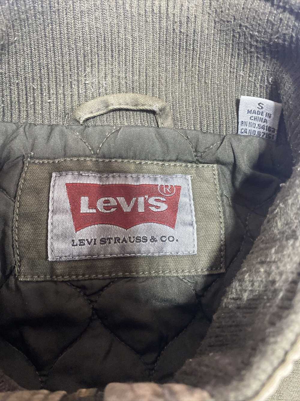 Levi's Levis Jacket Mens Small Green Military Can… - image 3