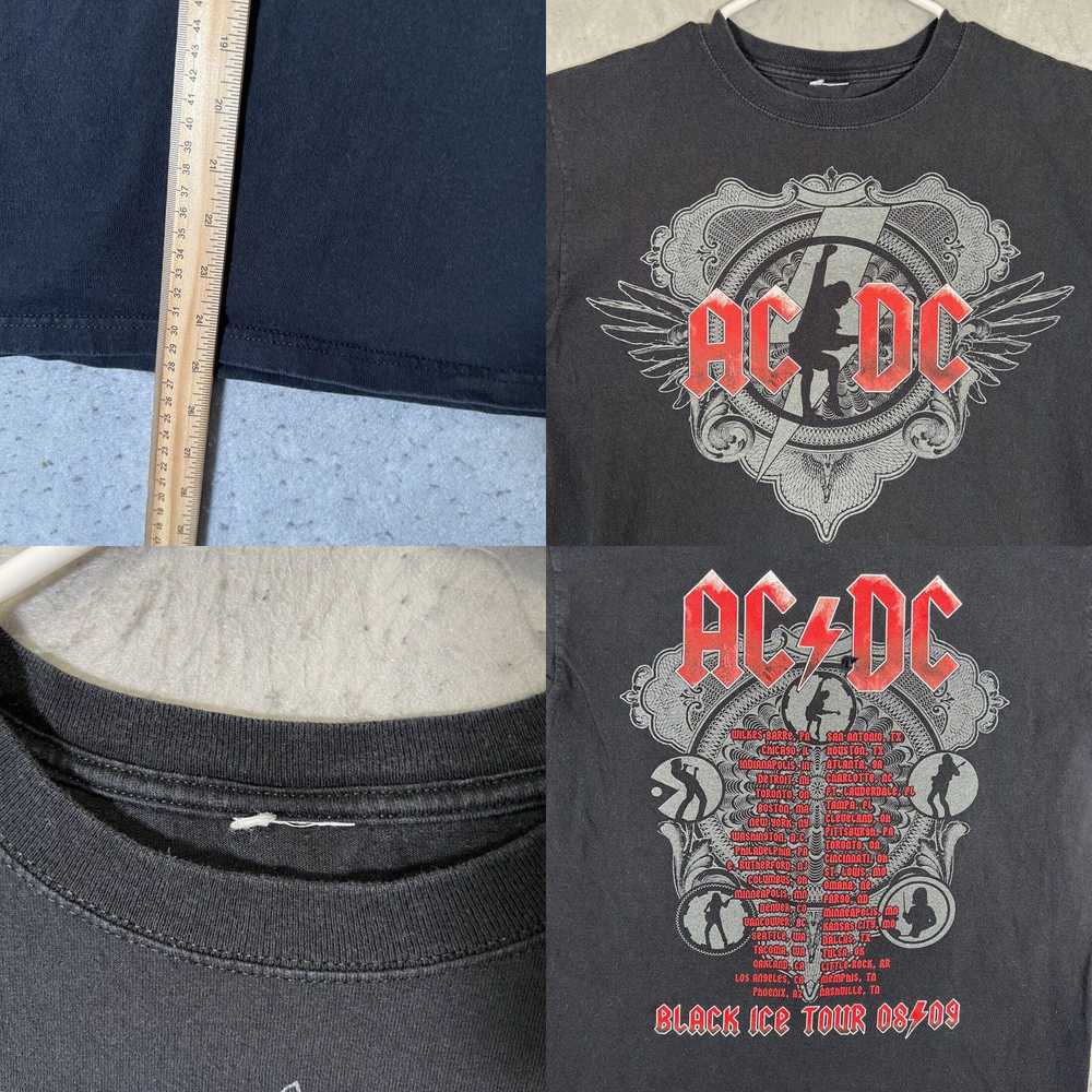 Vintage A1 ACDC Band Black Ice Tour T Shirt Adult… - image 4