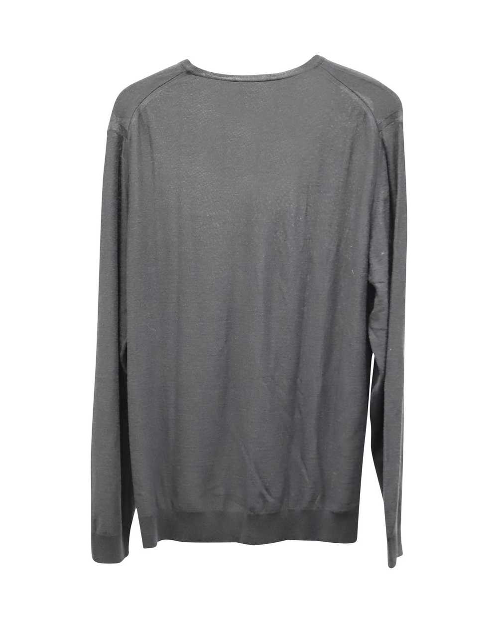 Lanvin Grey Merino Wool V-Neck Sweater for Men - image 2
