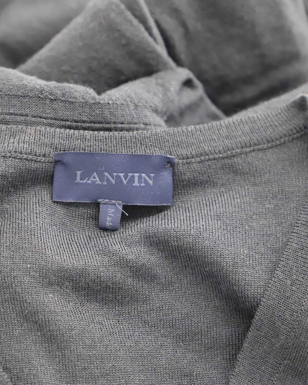 Lanvin Grey Merino Wool V-Neck Sweater for Men - image 3