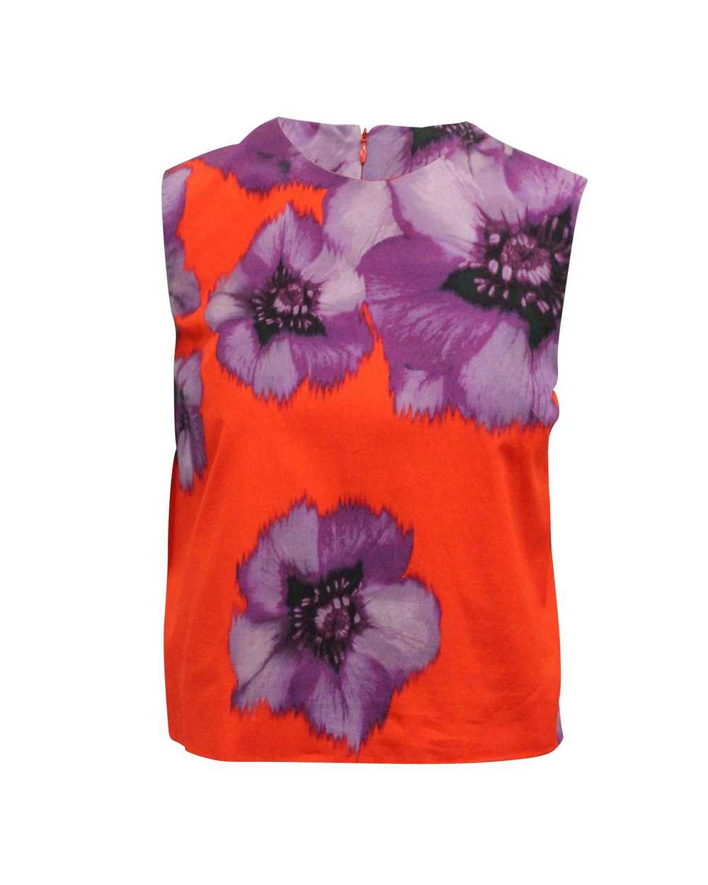 Giambattista Valli Floral Print Sleeveless Top in… - image 1