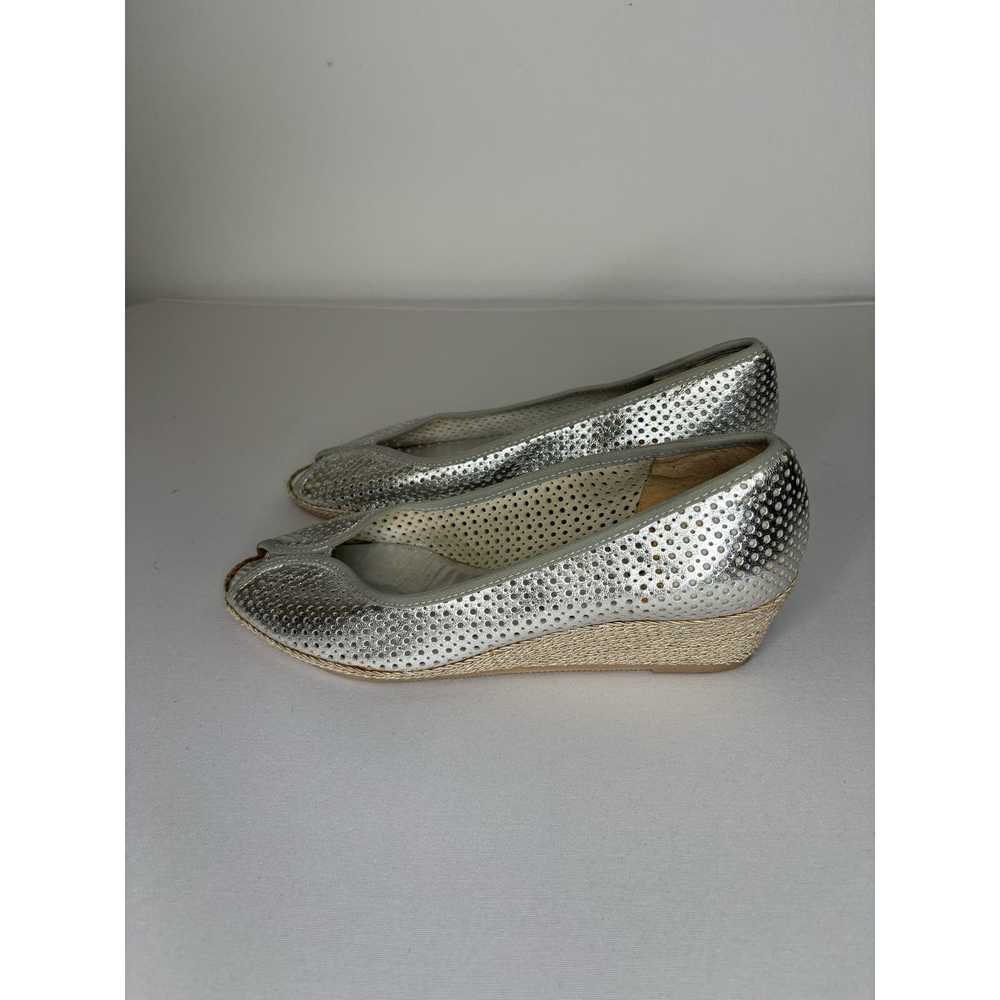 Unknown London Sesto Meucci metallic espadrille w… - image 1