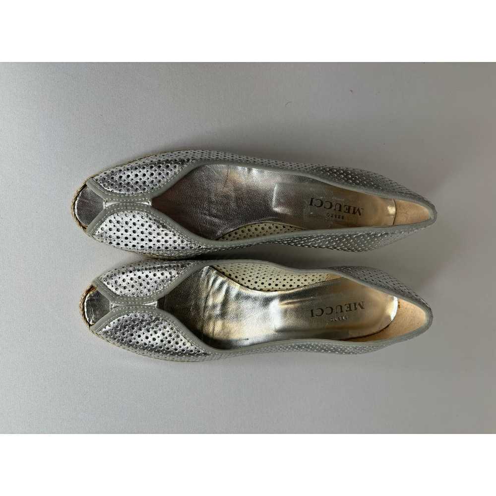 Unknown London Sesto Meucci metallic espadrille w… - image 2