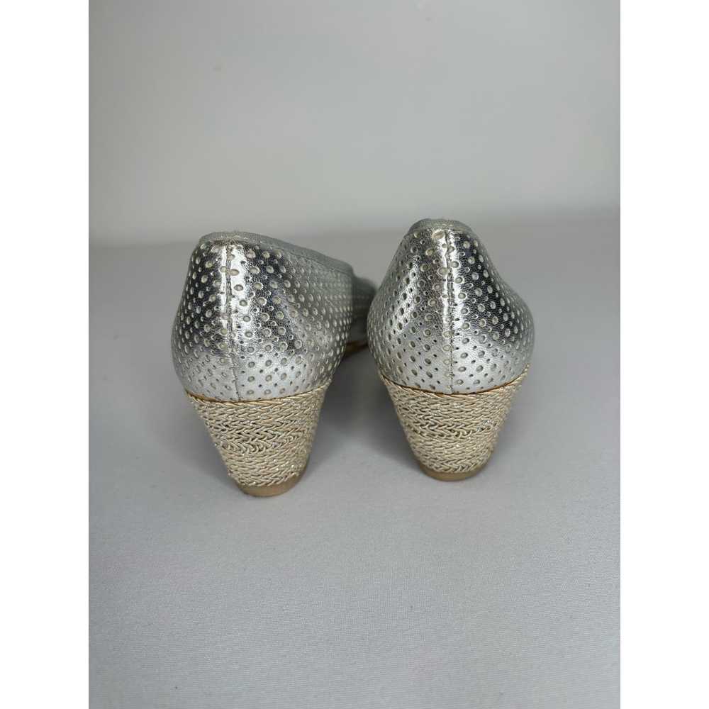 Unknown London Sesto Meucci metallic espadrille w… - image 3