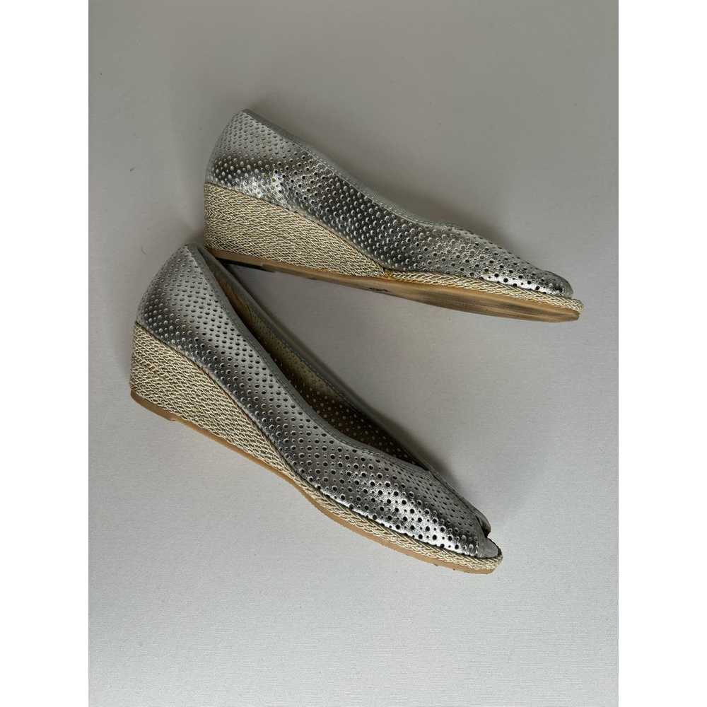 Unknown London Sesto Meucci metallic espadrille w… - image 4