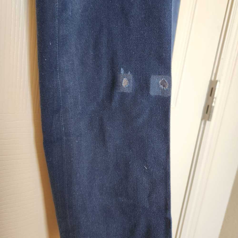 Vintage Vintage 60's mens blue custom made pants … - image 7