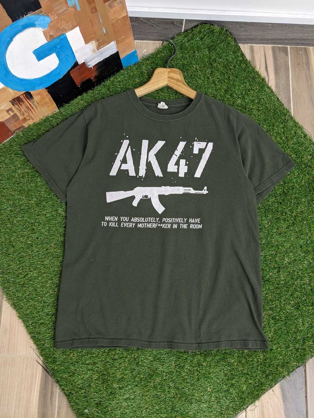 Humor × Streetwear × Vintage AK-47 Vintage T-Shirt - image 1
