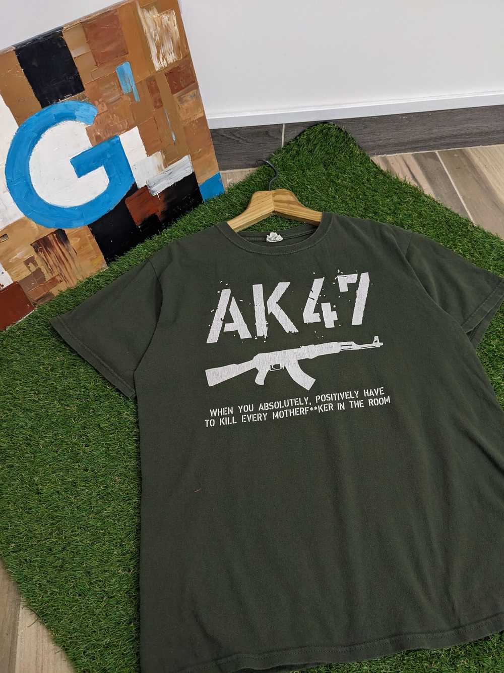 Humor × Streetwear × Vintage AK-47 Vintage T-Shirt - image 2