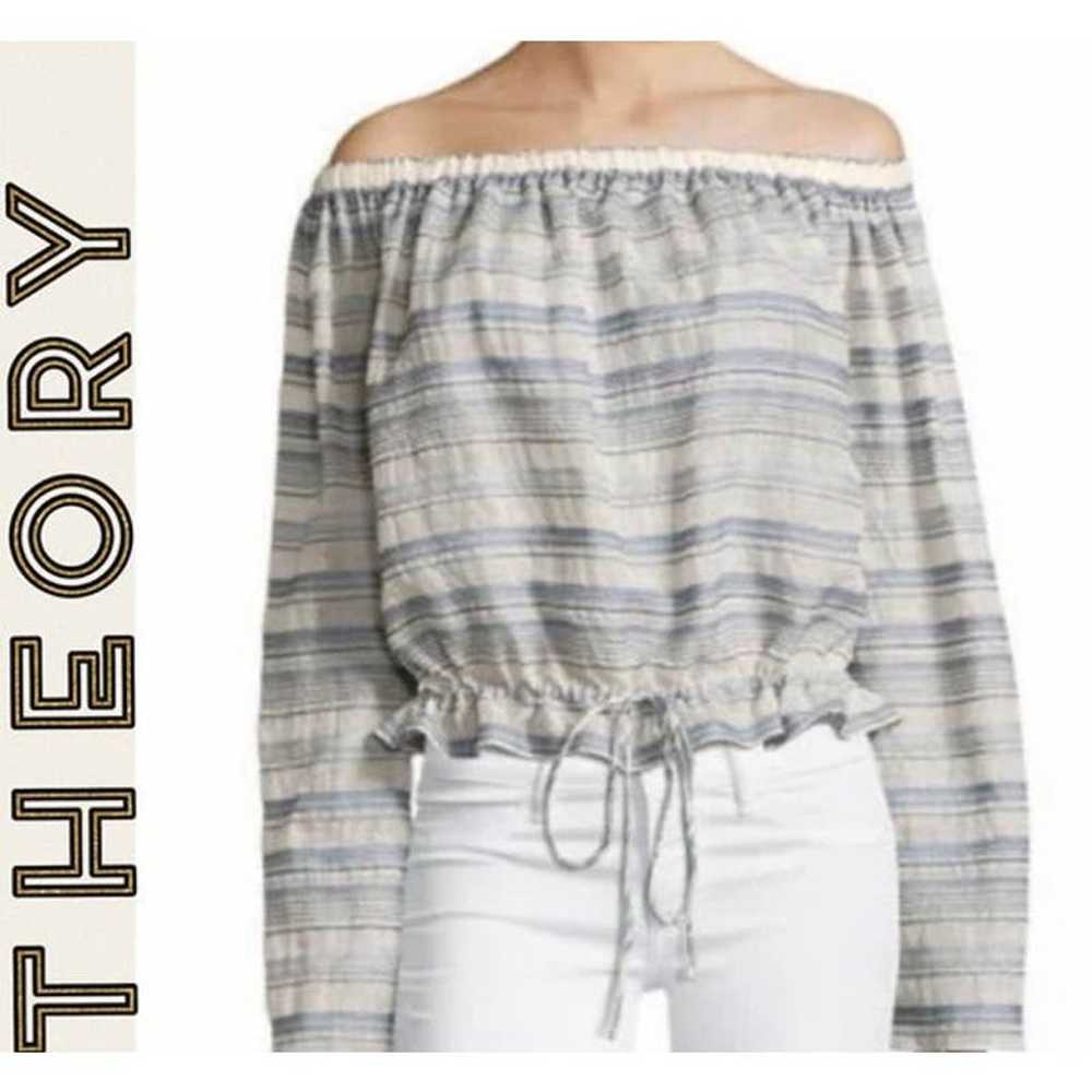 Theory Odettah Vall Striped Off The Shoulder Top … - image 10