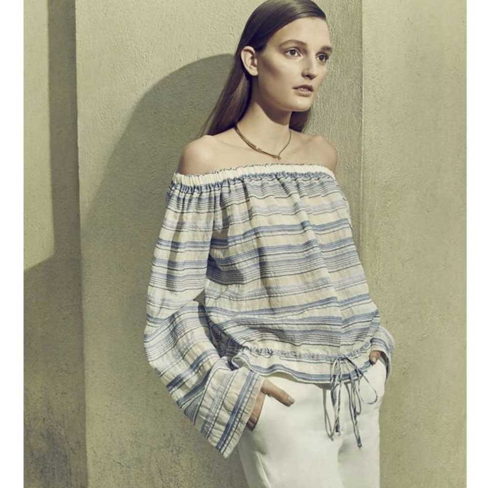 Theory Odettah Vall Striped Off The Shoulder Top … - image 1