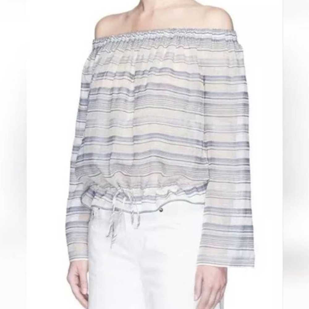 Theory Odettah Vall Striped Off The Shoulder Top … - image 2