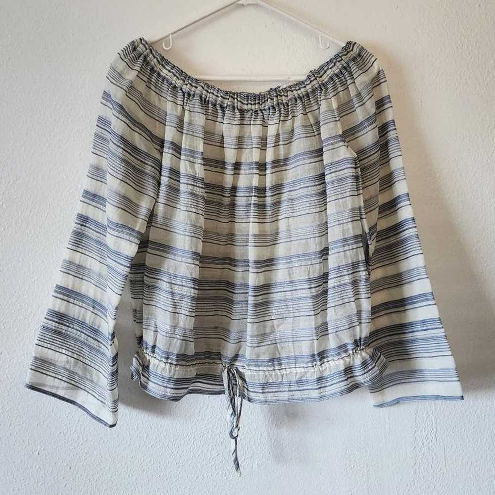 Theory Odettah Vall Striped Off The Shoulder Top … - image 3