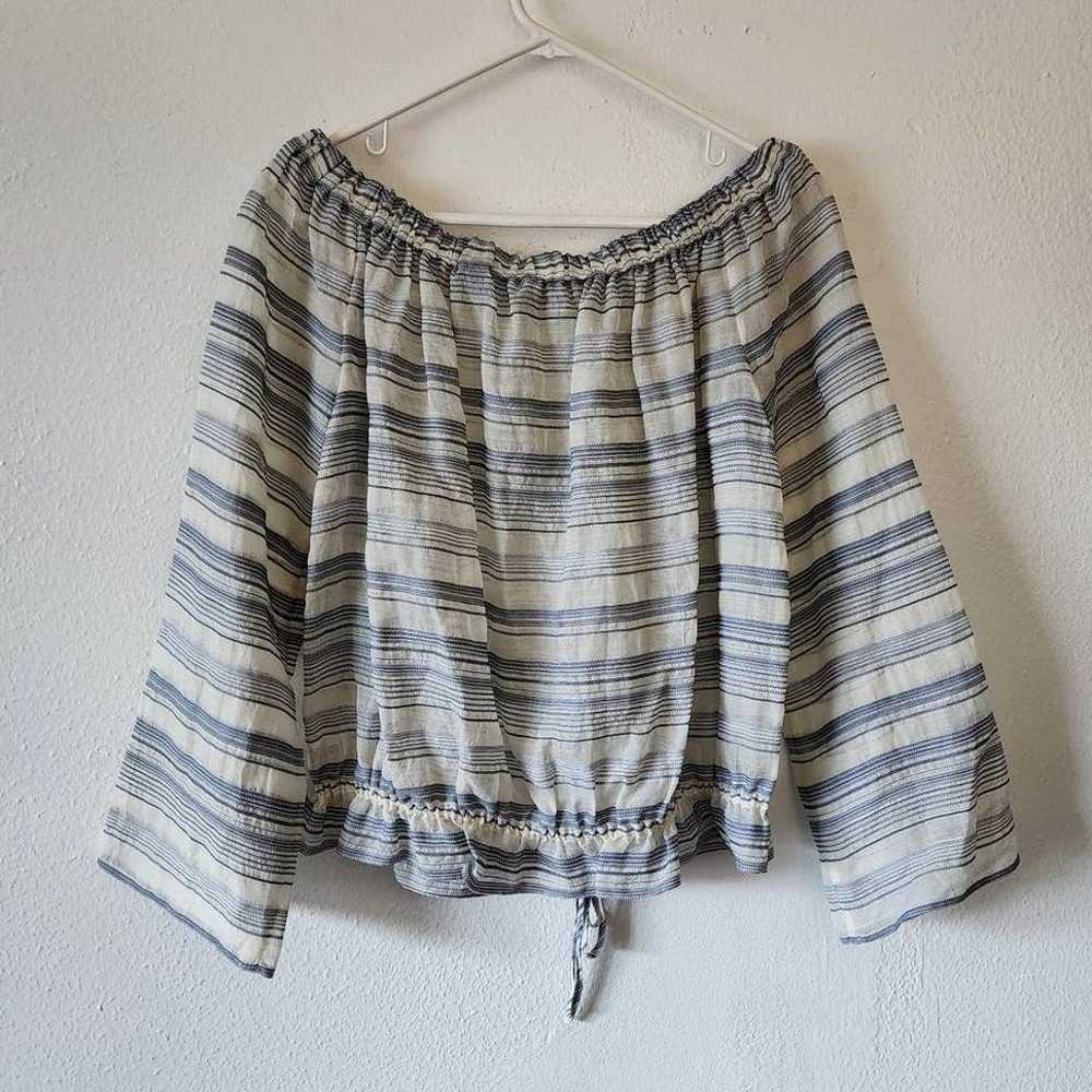 Theory Odettah Vall Striped Off The Shoulder Top … - image 5