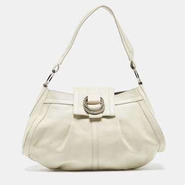 Bvlgari BVLGARI Off White Leather Chandra Shoulde… - image 1