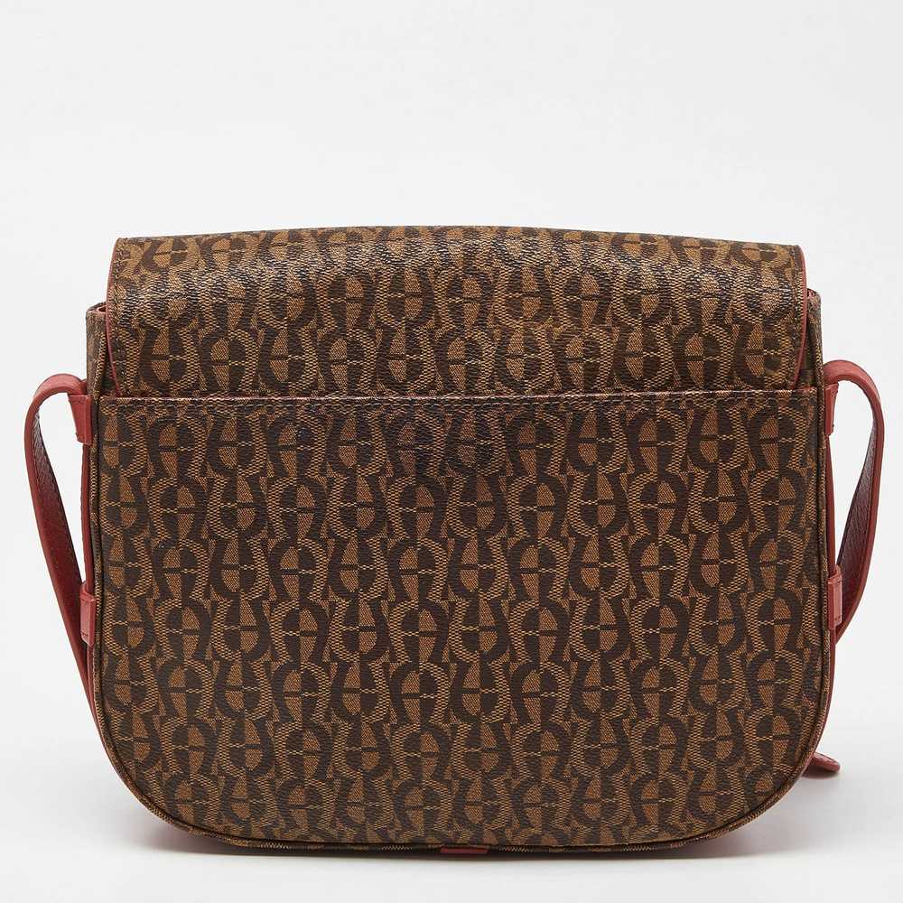 Aigner AIGNER Brown/Red Signature Coated Canvas a… - image 4