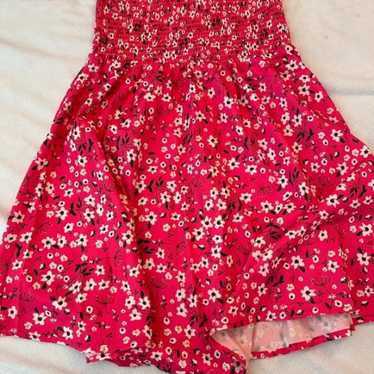 Hot pink halter dress