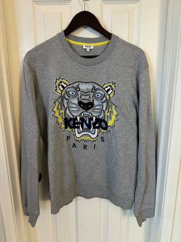 Kenzo KENZO Paris Embroidered Light Grey Crewneck