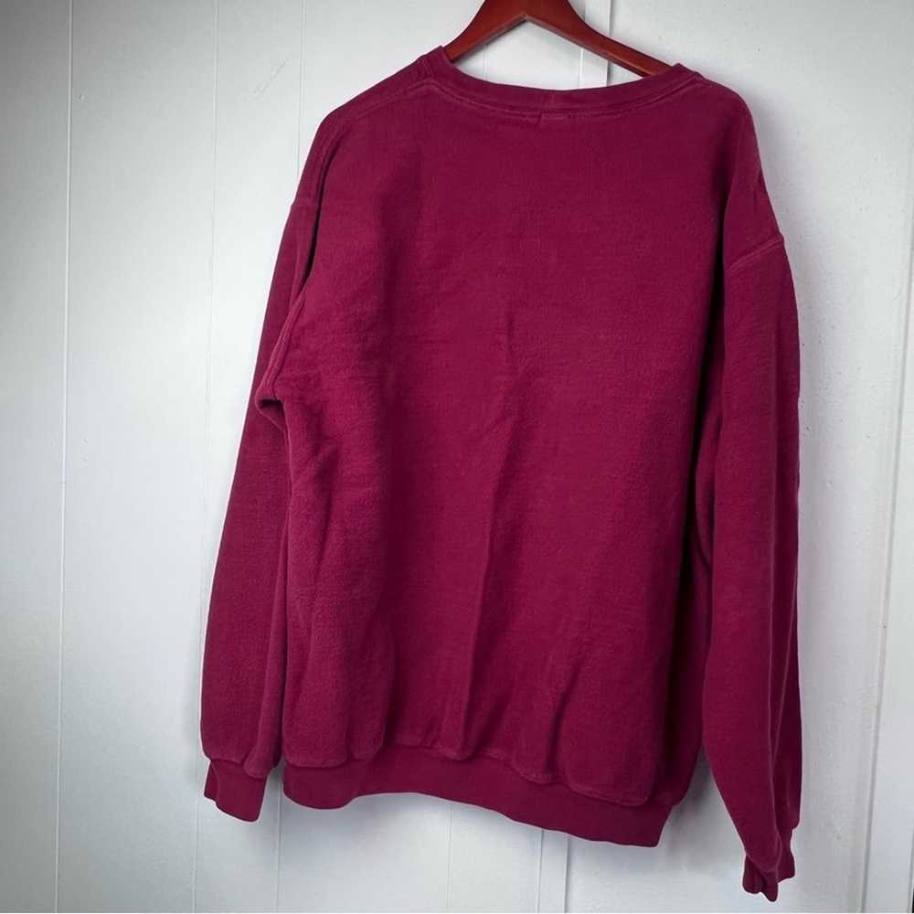 Lands End Vintage Land’s End Red Terry Sweatshirt… - image 9