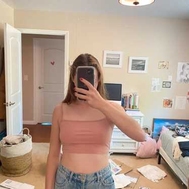 top Pink cropped tank Stretchy will fit XS-L - image 1