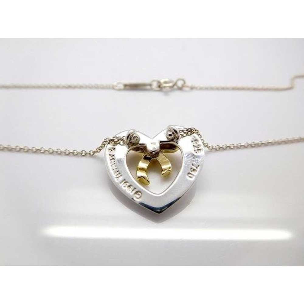 Tiffany & Co. Tiffany Bow Heart Pendant Necklace … - image 5