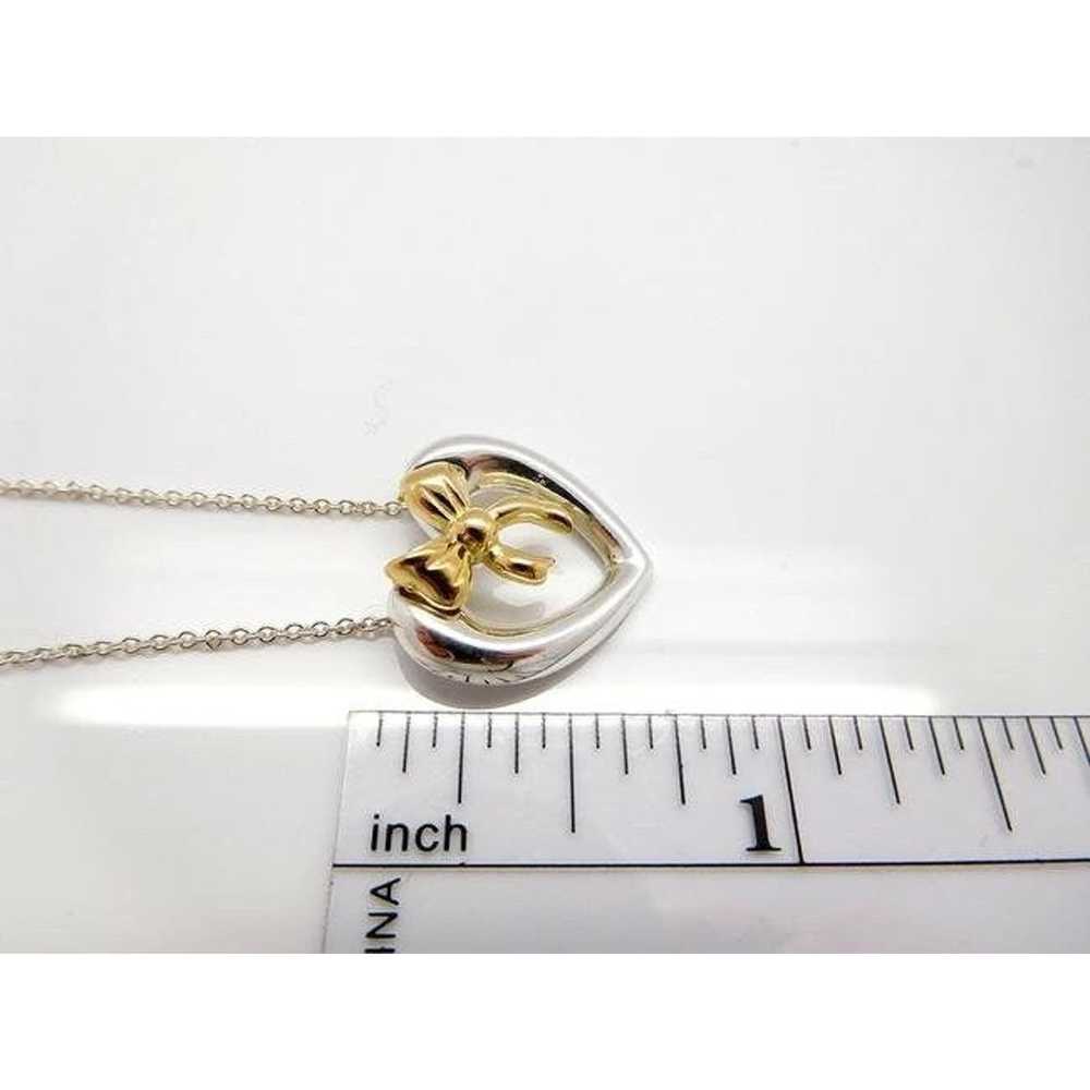Tiffany & Co. Tiffany Bow Heart Pendant Necklace … - image 6