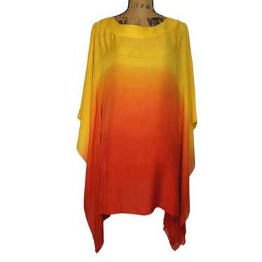 Neiman Marcus Exclusive 100% Silk Yellow Orange O… - image 1