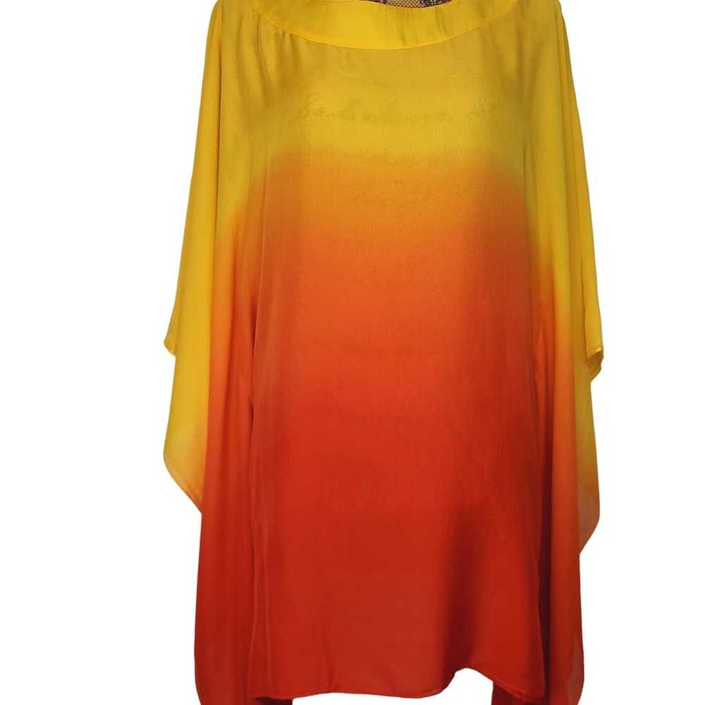 Neiman Marcus Exclusive 100% Silk Yellow Orange O… - image 2