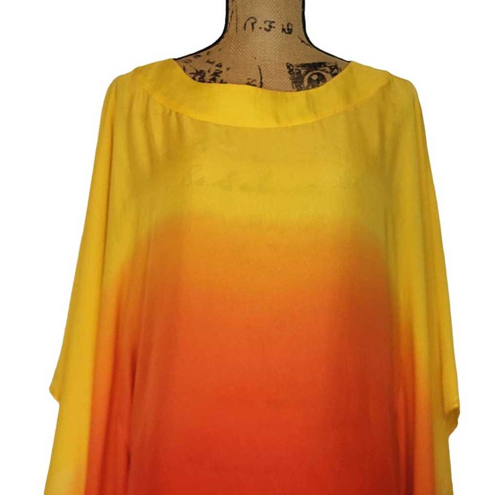 Neiman Marcus Exclusive 100% Silk Yellow Orange O… - image 3