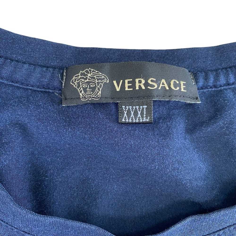 Versace Women's Blue Studded Medusa Short Sleeve … - image 8
