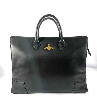 Vivienne Westwood Genuine Leather Orb Document Bag