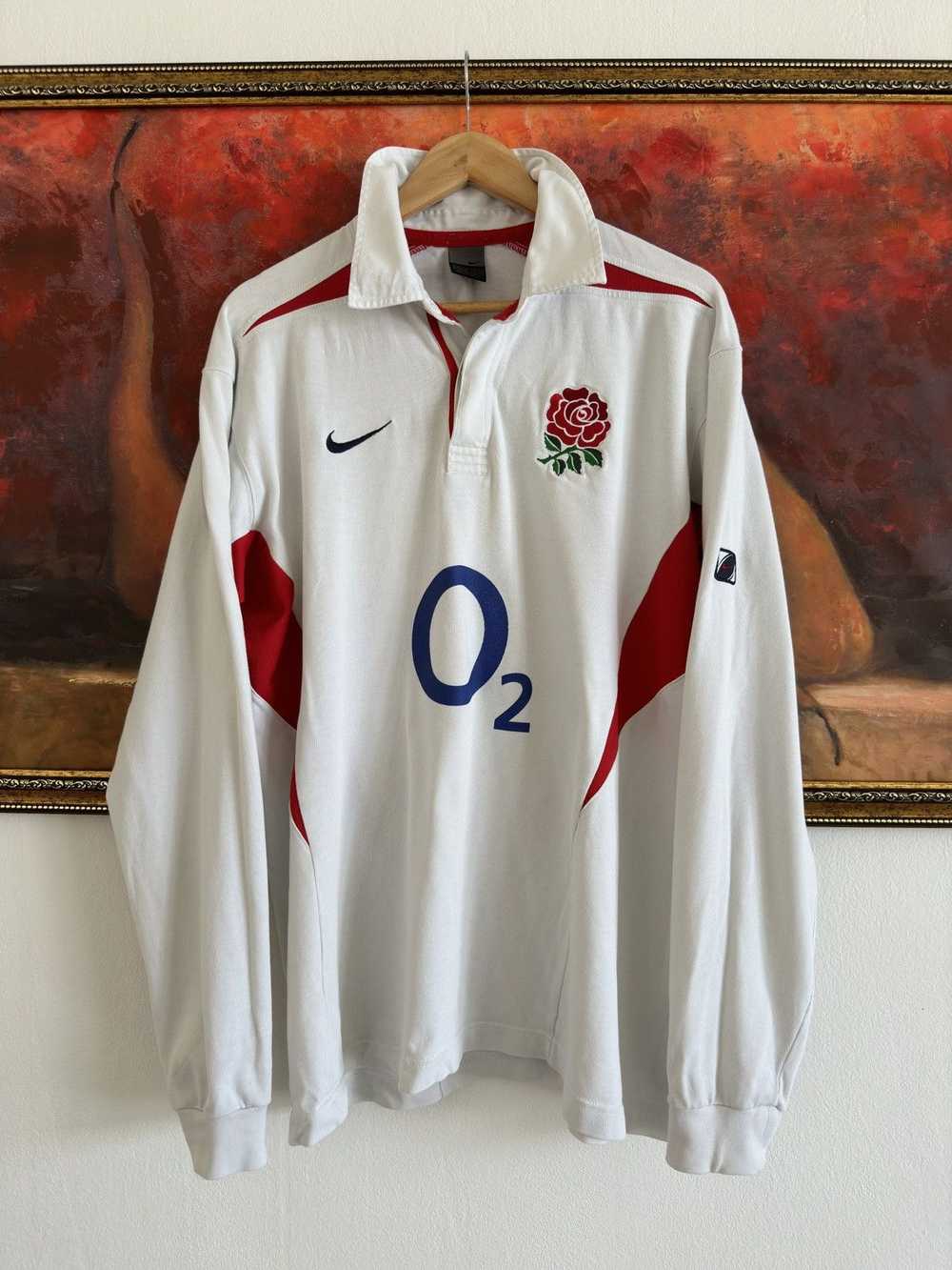 Nike × Vintage Vintage Nike O2 England Rugby Long… - image 2