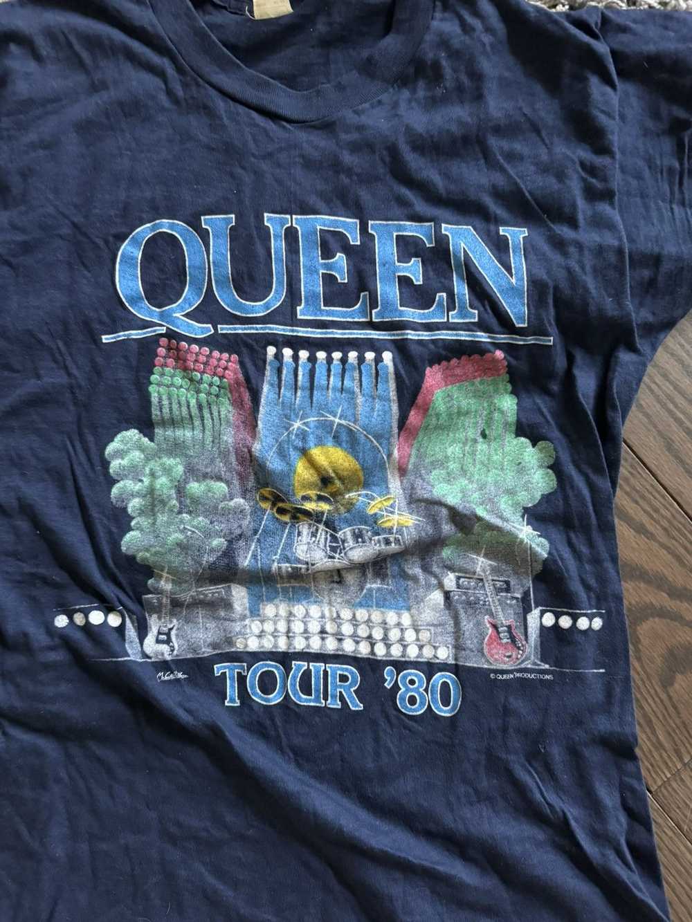 Queen Tour Tee × Vintage Queen The Game Tour 1980 Tee… Gem