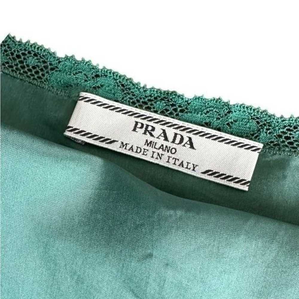 Prada Intimates Teal Blue Sexy Lace Trim Silk Ble… - image 7